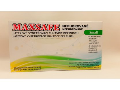 Rukavice latexové bez pudru Max safe vel. S /100 ks/