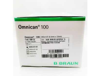 Stříkačka inj. inzul. Omnican 1 ml 100 IU 0,3 x 12 mm