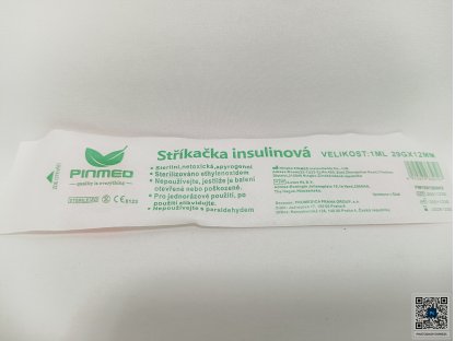 Stříkačka inj. inzulinová 1 ml s jehlou 29 G x 12 mm /ks/ 2