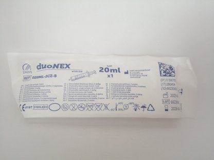 Stříkačka injekční 20 ml Duonex /50 ks/ 2