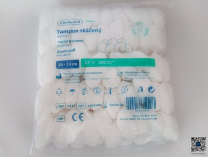 Tampon stáčený 20/19 mm /100 ks/