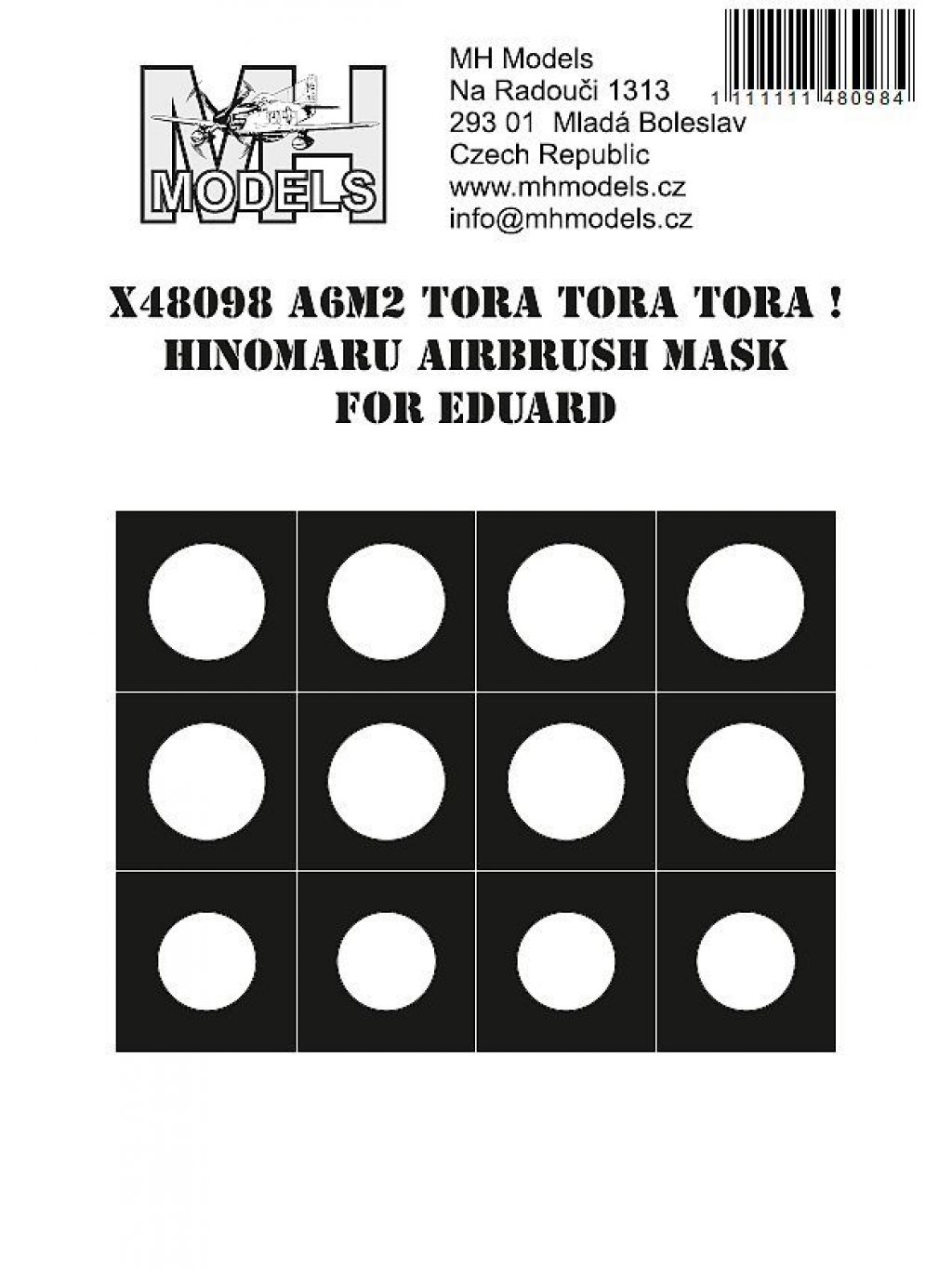 A6M2 Tora Tora Tora! Hinomaru airbrush mask for Eduard