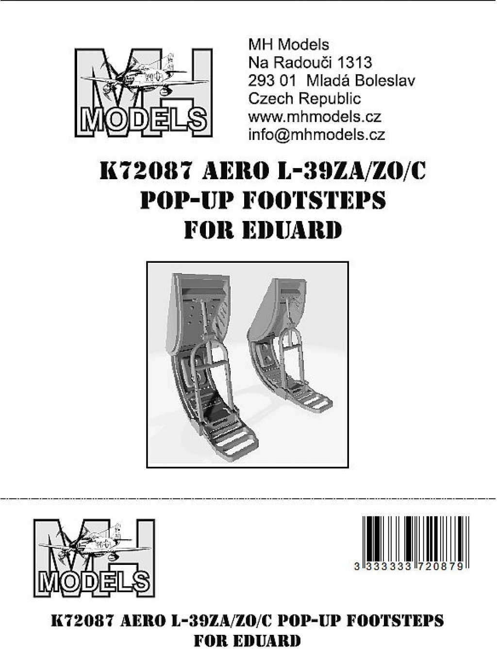 Aero L-39ZA/ZO/C pop-up footsteps for Eduard