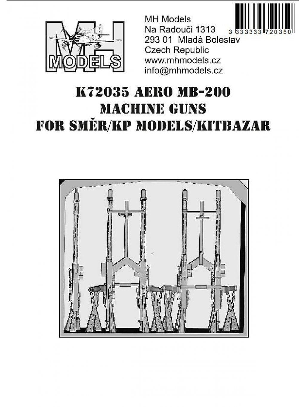Aero MB-200 machine guns vz.30 for Směr//KP Models/Kitbazar