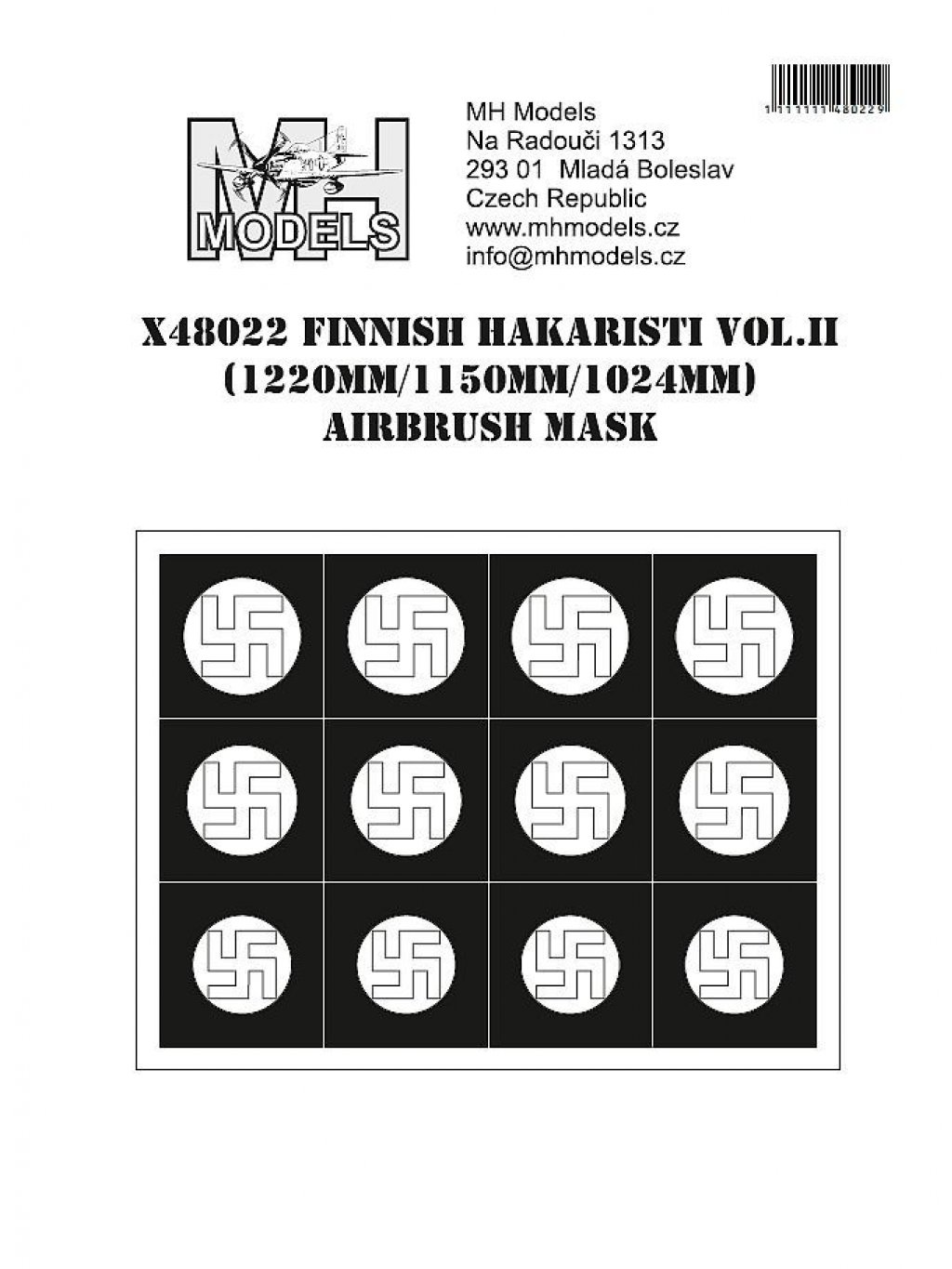 Finnish hakaristi vol.II 1220mm/1150mm/1024mm airbrush mask