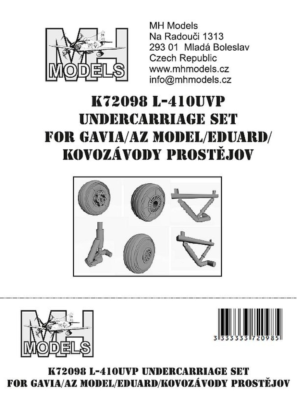 L-410UVP undercarriage set for Gavia/AZ Model/Eduard/Kovozávody Prostějov