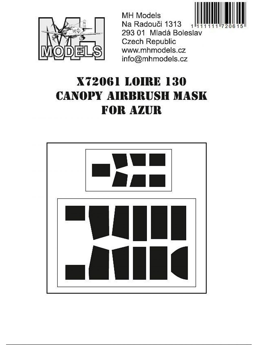 Loire 130 canopy airbrush mask for Azur