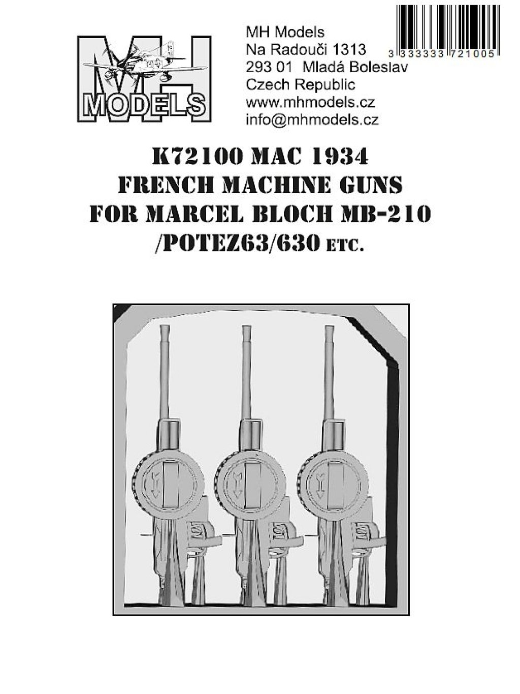 MAC 1934 French machine guns for MB-210,Potez 63/630 etc.