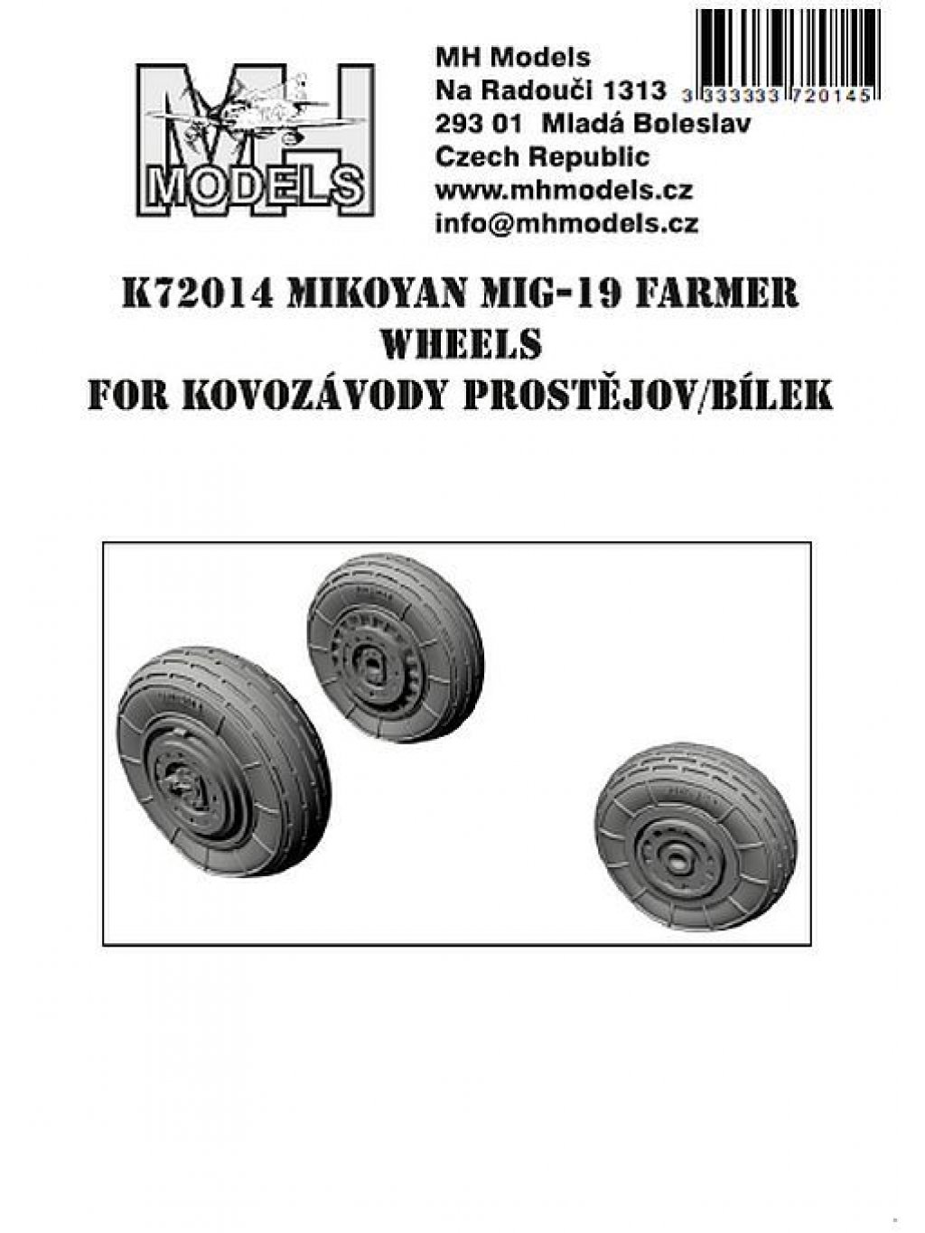 Mig-19 wheels for Kovozávody Prostějov / Bílek