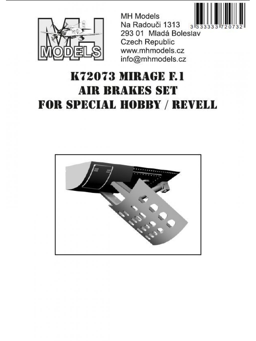 Mirage F.1 Air Brakes set for Special Hobby/Revell