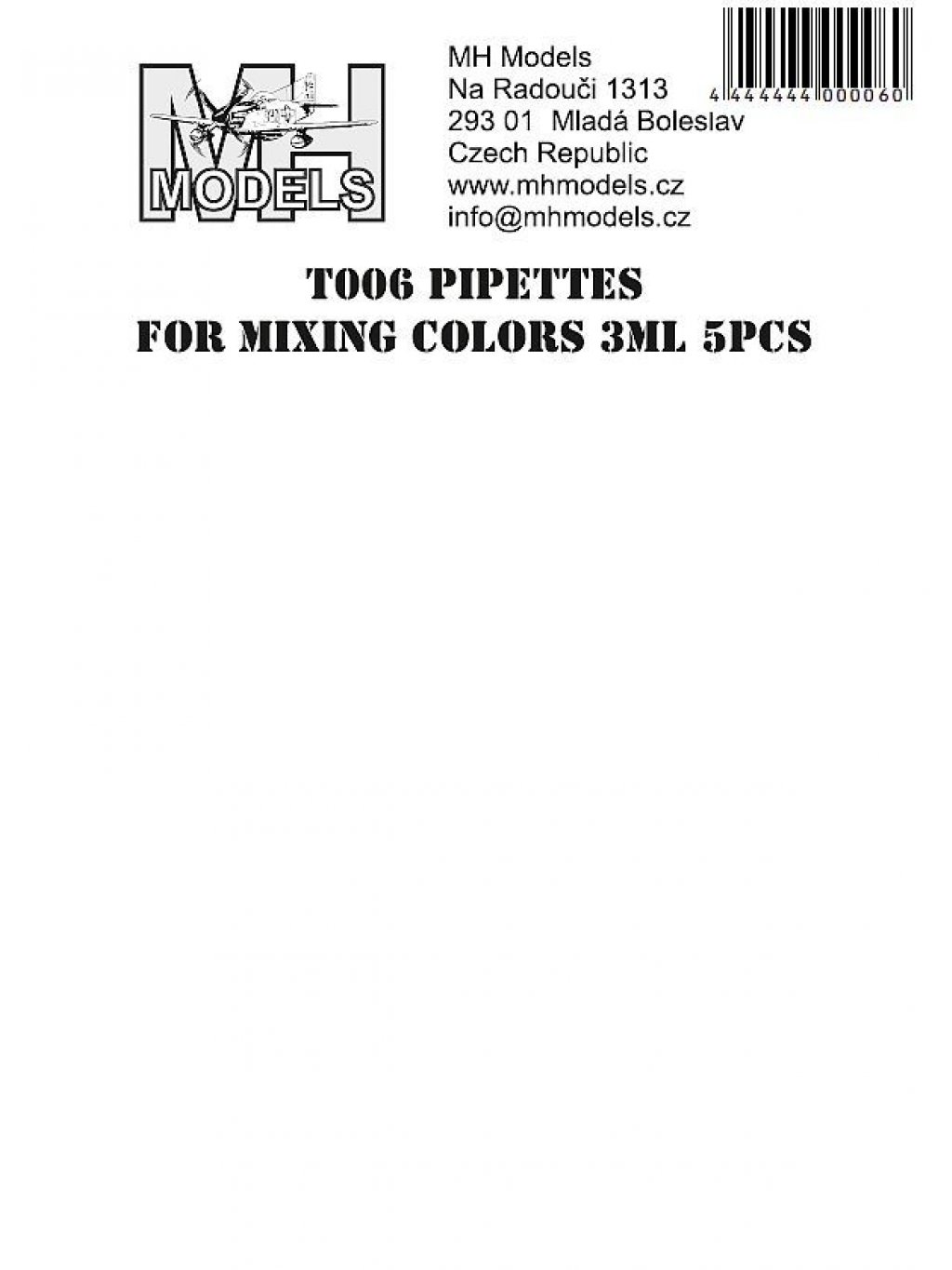 Pipety pro míchání barev 5ks