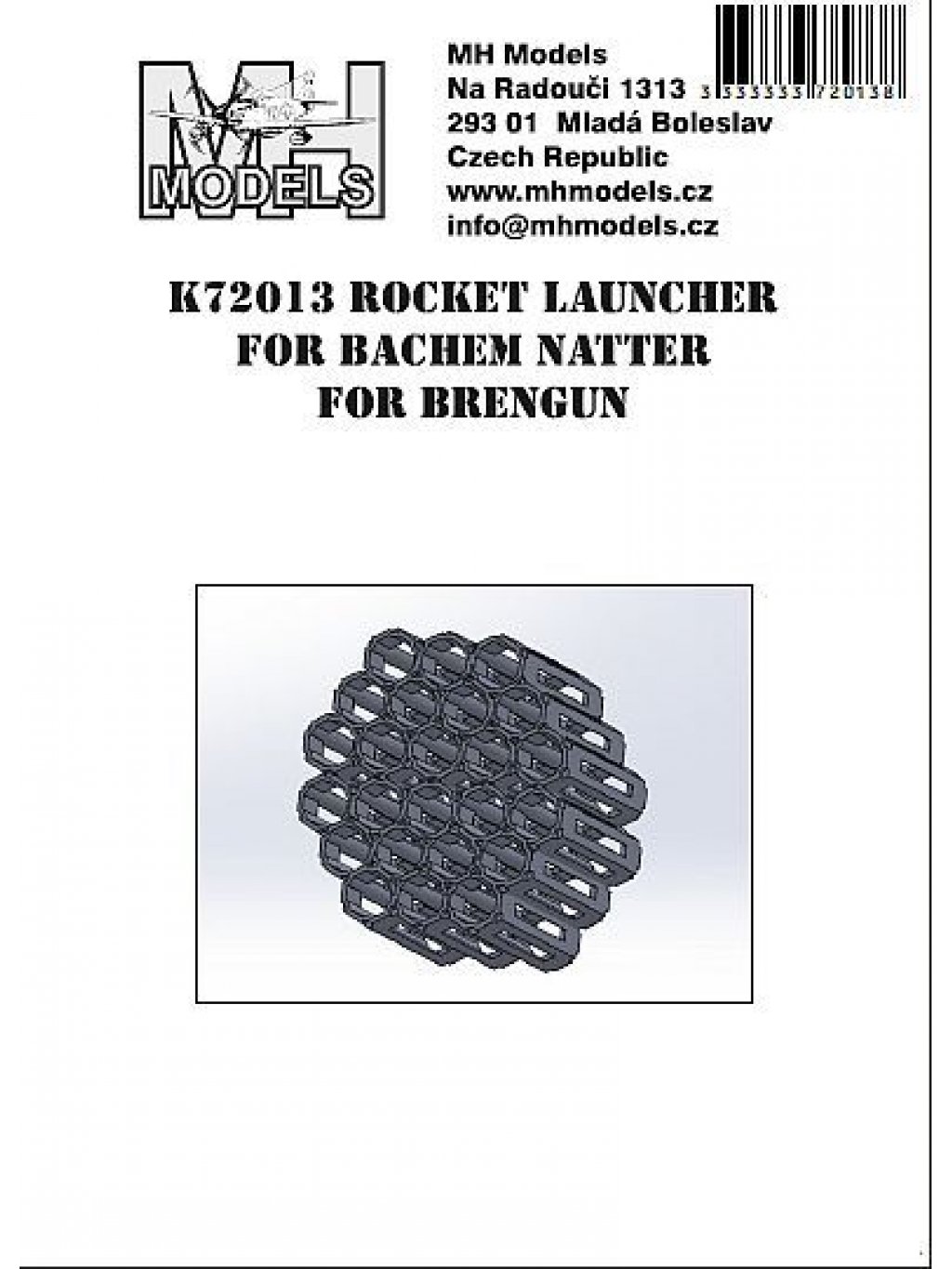 Rocket laucher for Bachem Natter for Brengun