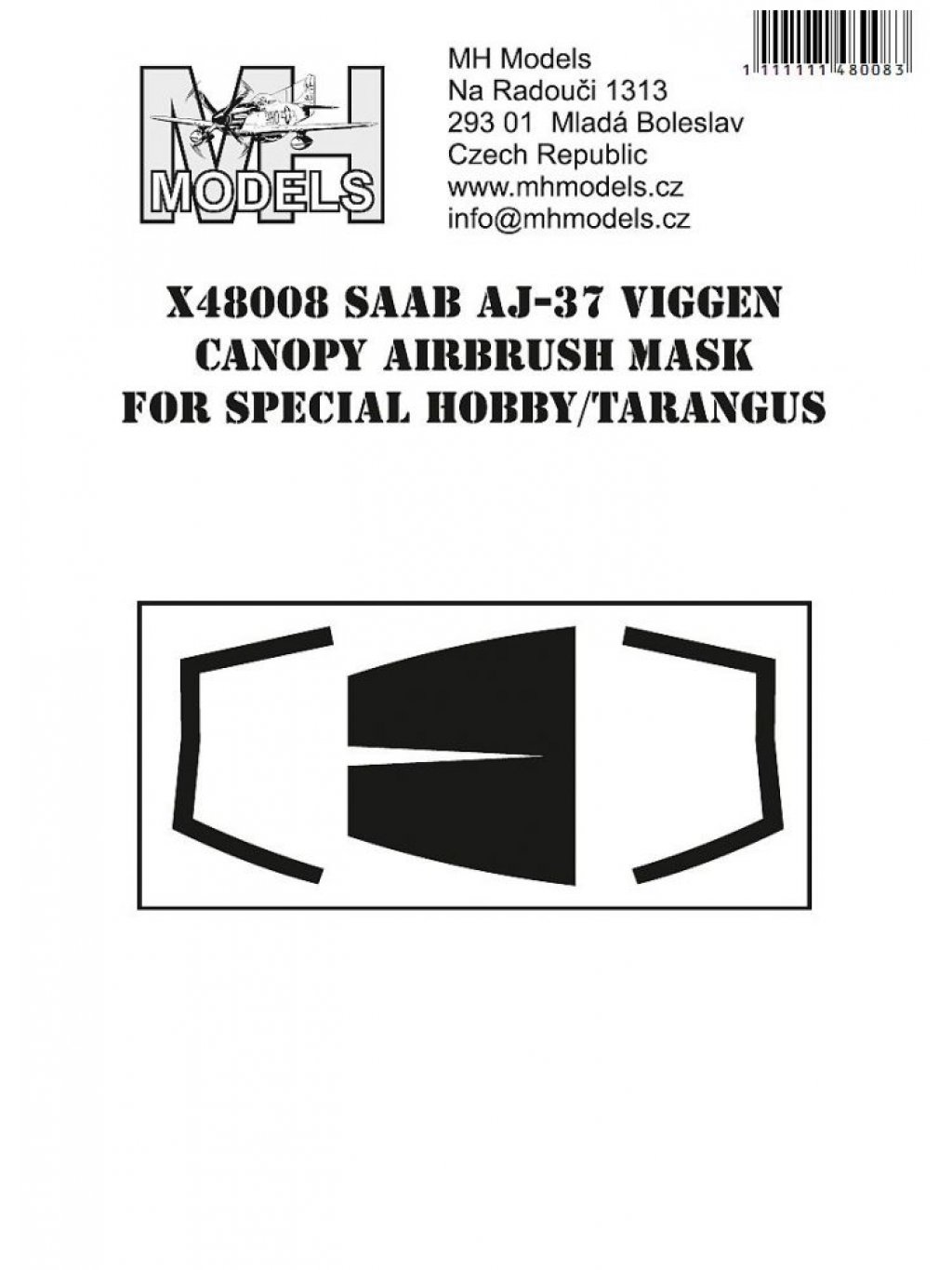 SAAB AJ-37 VIGGEN CANOPY AIRBRUSH MASK