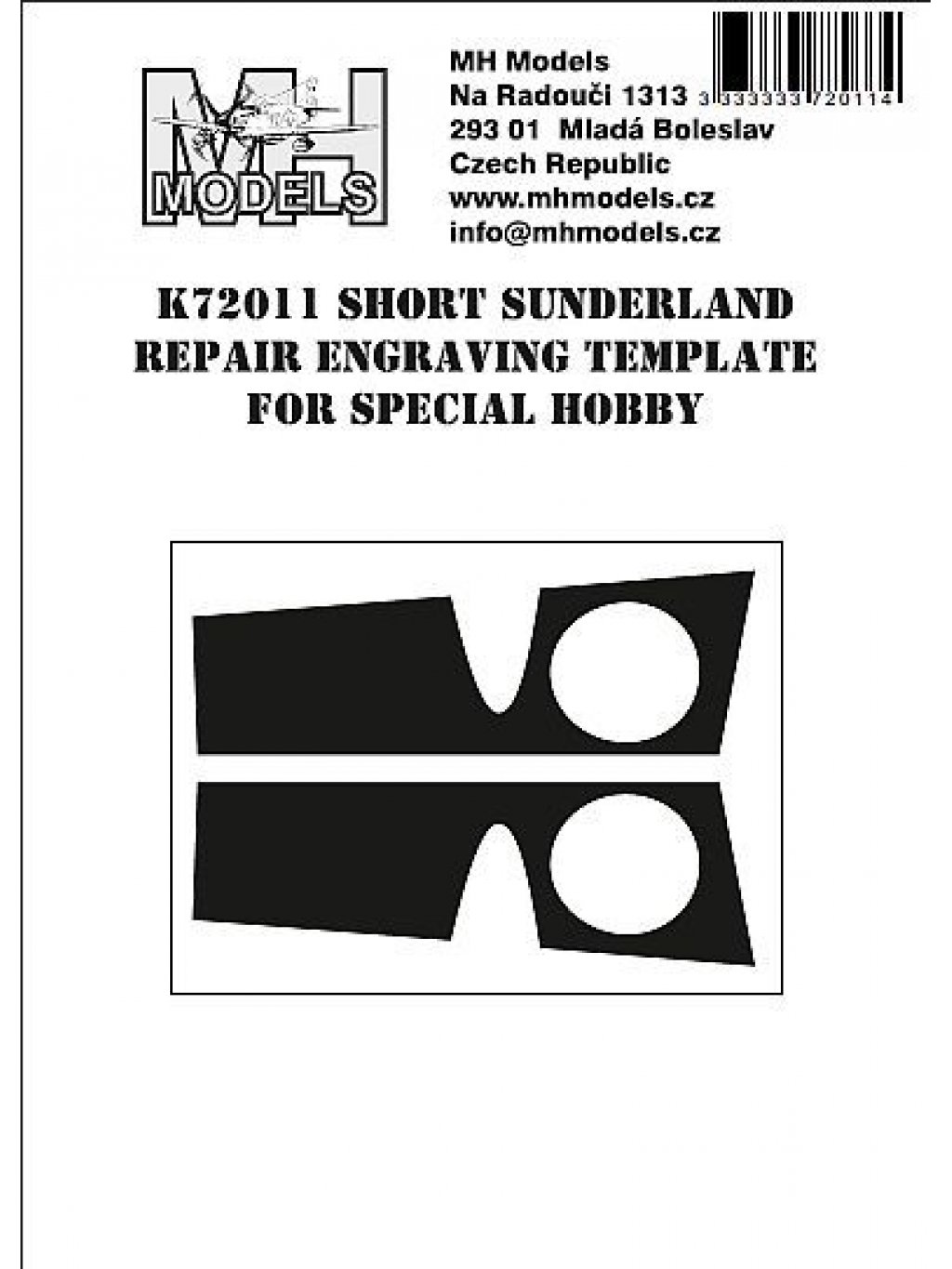 Short Sunderland repair engraving template for Special Hobby