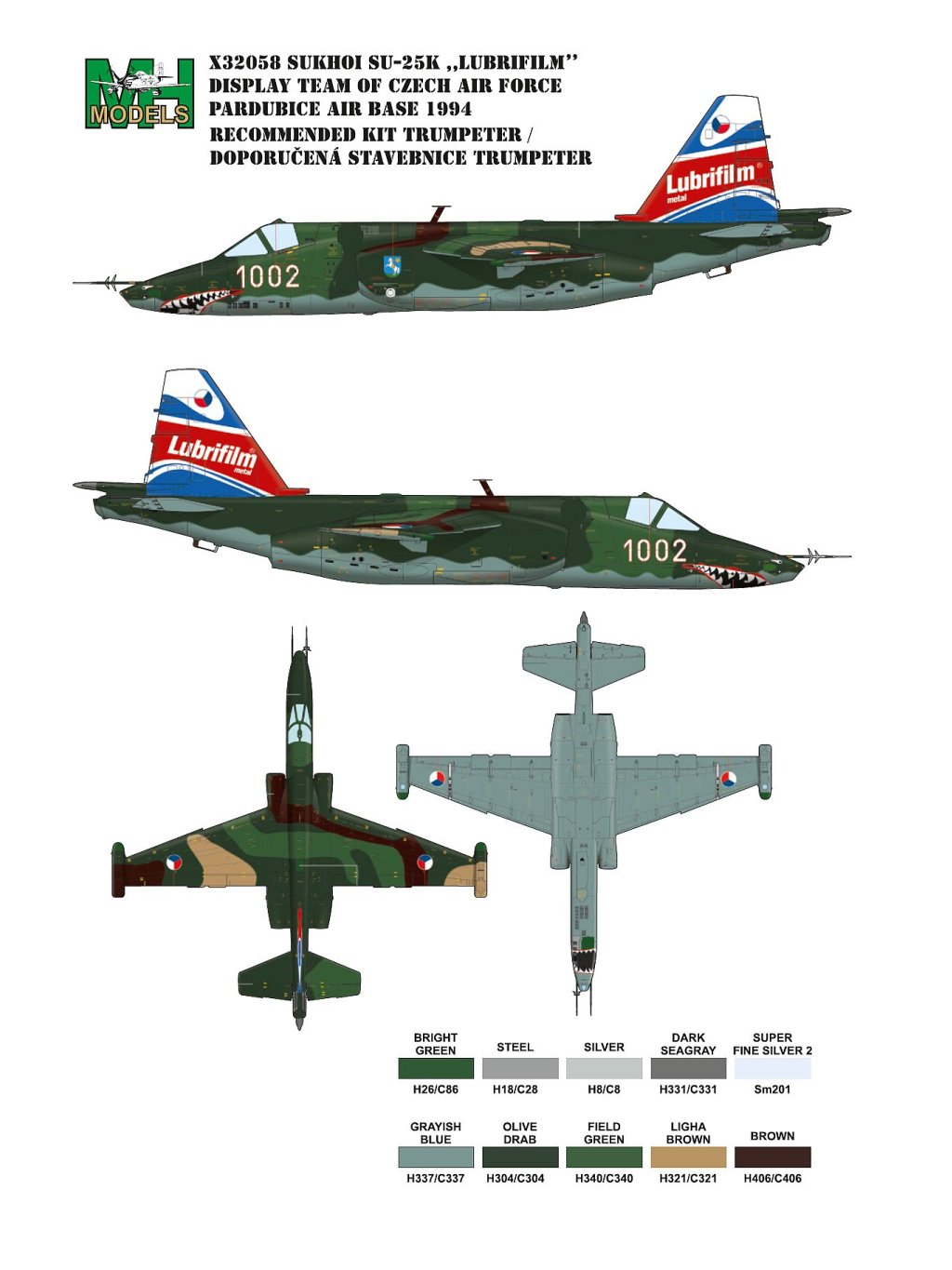 Sukhoi Su-25K ,,Lubrifilm" Display team of Czech Air Force Pardubice Air Base 1994