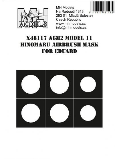 A6M2 Model 11 Hinomaru airbrush mask for Eduard