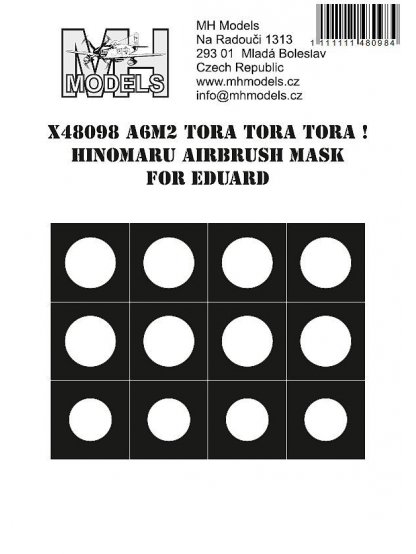 A6M2 Tora Tora Tora! Hinomaru airbrush mask for Eduard