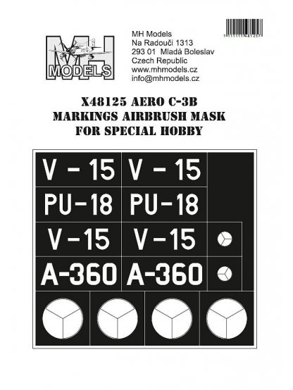 Aero C-3B Markings airbrush mask for Special Hobby