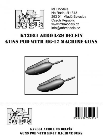 Aero L-29 Delfín guns pod with MG-17 machine guns.