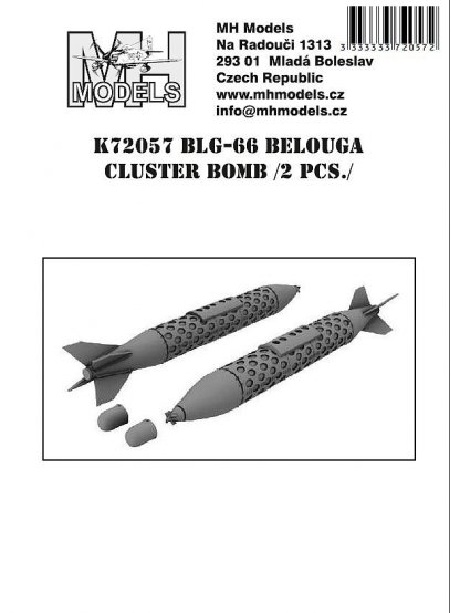BLG-66 Belouga Cluster Bomb 2.pcs