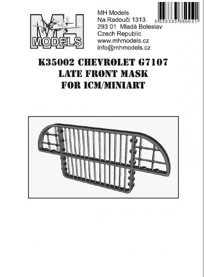 Chevrolet G7107 Late front mask for ICM / Miniart