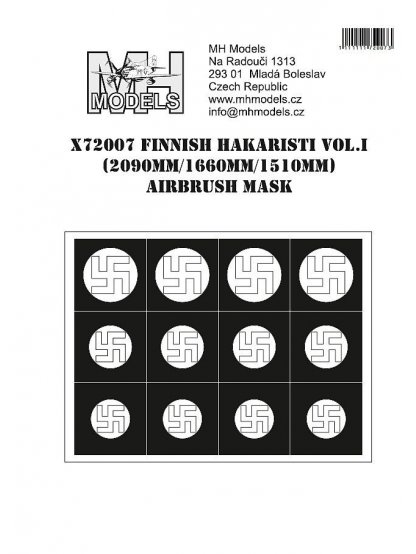 Finnish hakaristi vol.I 2090mm/1660mm/1510mm airbrush mask