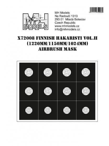 Finnish hakaristi vol.II 1220mm/1150mm/1024mm airbrush mask