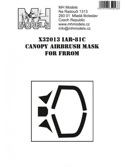 IAR-81C Canopy Airbrush mask for FFROM / Special Hobby