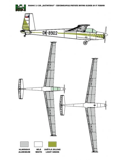 L-13B Bačostroj Czechoslovak private motor glider 80´s period