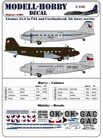 Lisunov Li-2 in ČSA & Czechoslovak Air Force service