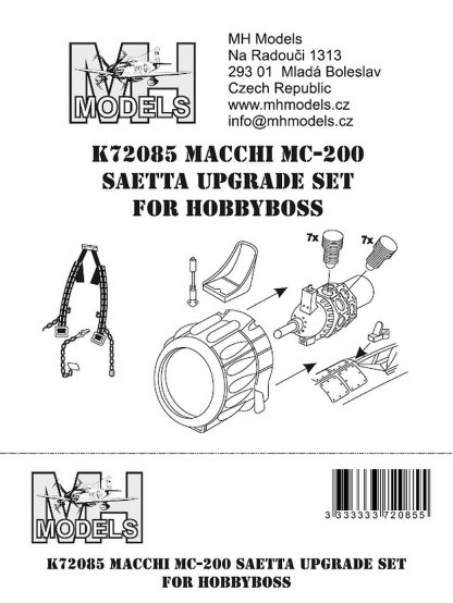Macchi MC-200 Saetta upgrade set for Hobbyboss.