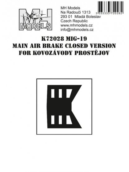 Mig-19 Main Air Brake closed version for Kovozávody Prostějov