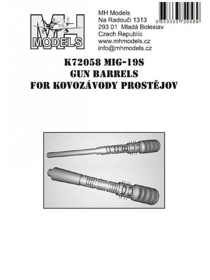 Mig-19S gun barrels for Kovozávody Prostějov