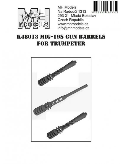 Mig-19S gun barrels for Trumpeter