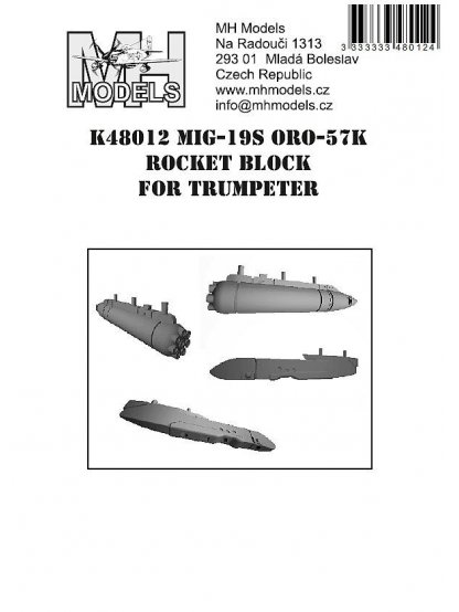 Mig-19S ORO-57K rocket block for Trumpeter/HiPM