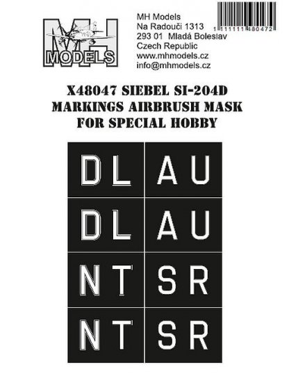 Siebel Si-204D Markings airbrush mask for Special Hobby