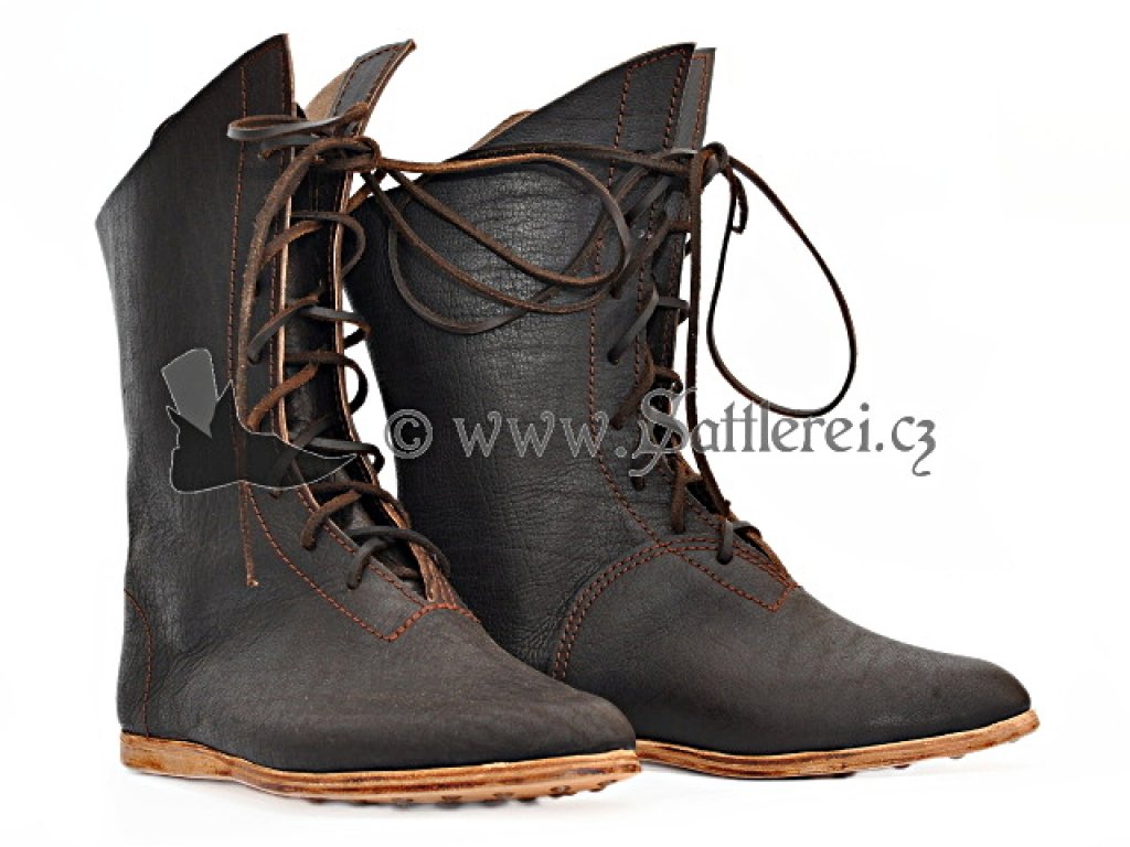 Historical boots from 11th-14th centuries