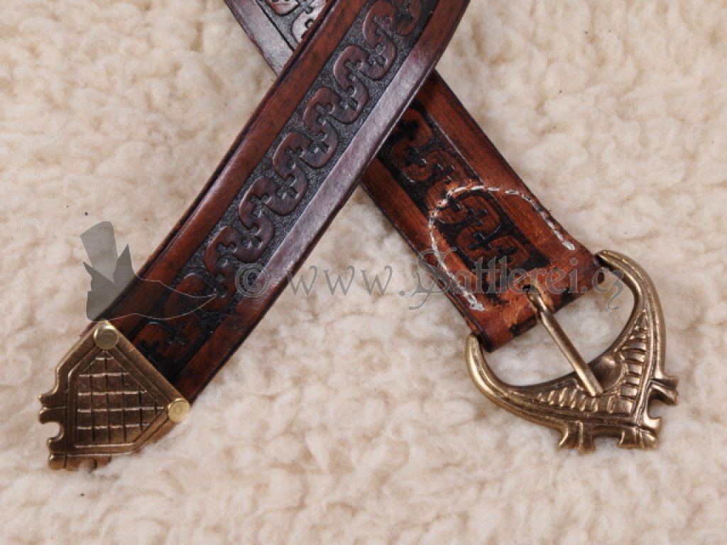 Medieval Belt hand decorated and sawn
