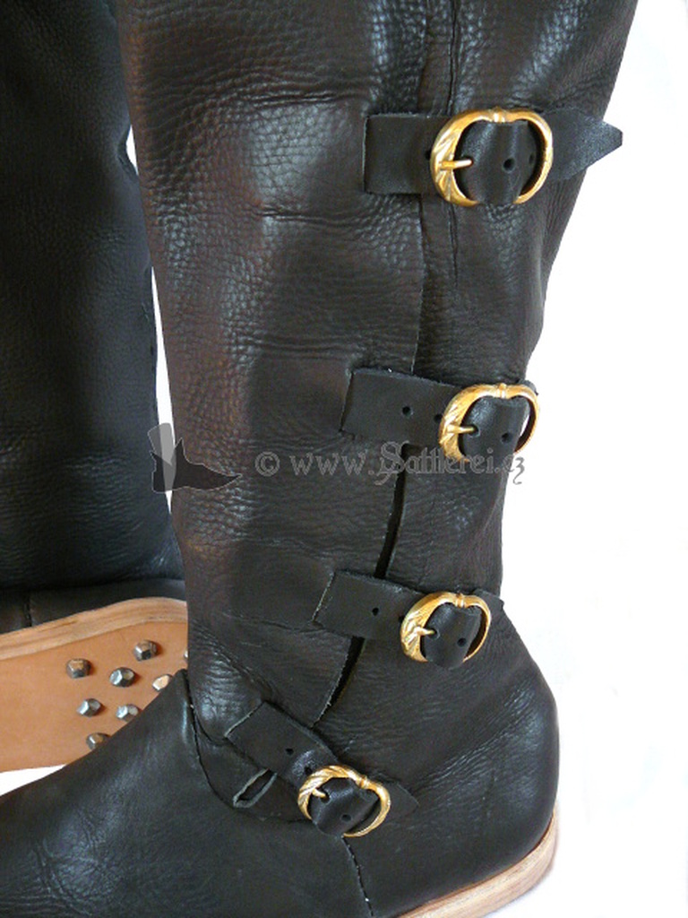Legs Man Medieval Leather Boots On Stock Photo 112511549