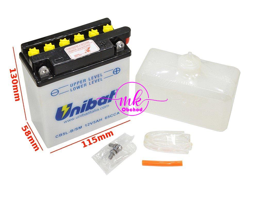 AKUMULÁTOR UNIBAT CB5L-B P+ 5Ah YB5L-B