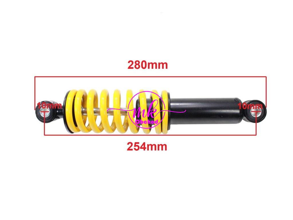 PŘEDNÍ TLUMIČ ATV 110/125 ŽLUTÝ 254mm BRI