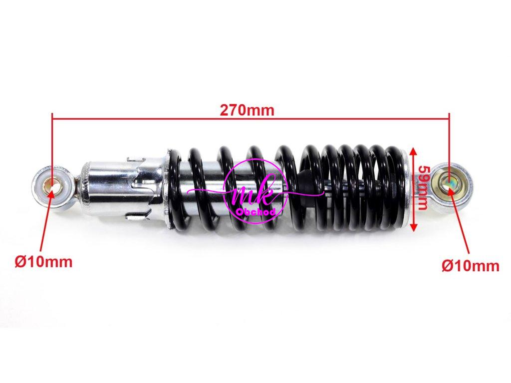 ZADNÍ TLUMIČ ATV 125 ČERNÝ 270mm FUXIN WB