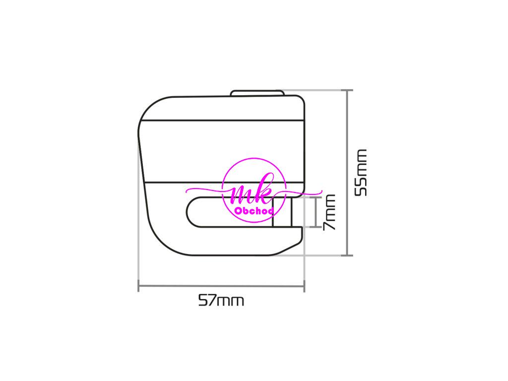 BLOKÁDA BRZDOVÉHO KOTOUČE OXFORD MICRO XA5 5,5mm USB