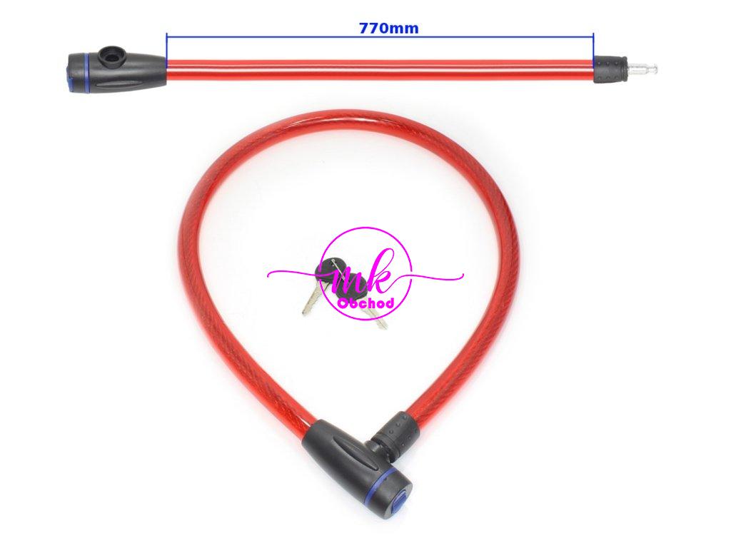 BLOKÁDA ZABEZPEČENÍ PROTI KRÁDEŽI 90cm ČERVENÁ