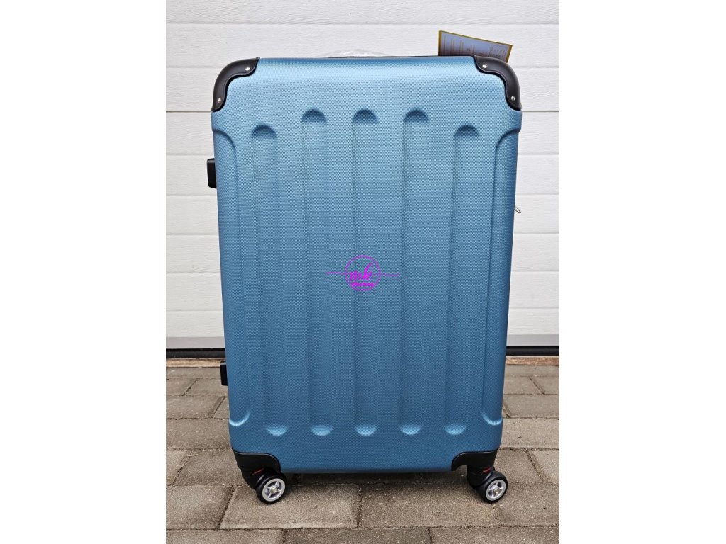 cestovní skořepinový kufr střední - ledově modrá