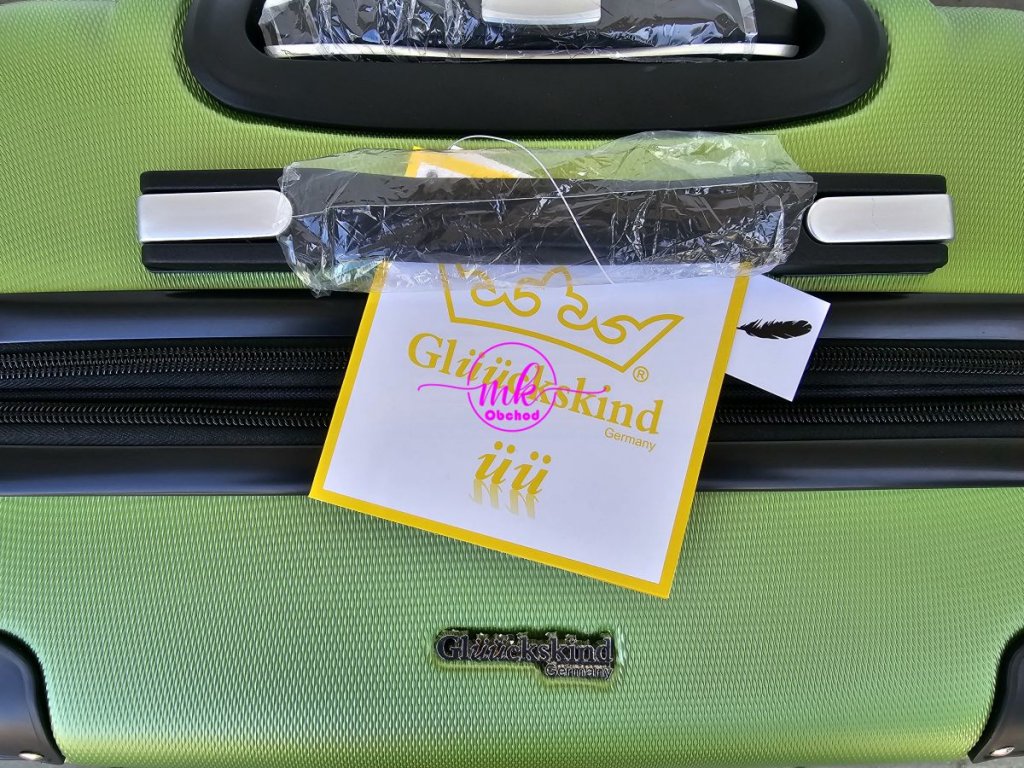 cestovní skořepinový kufr střední - zelená