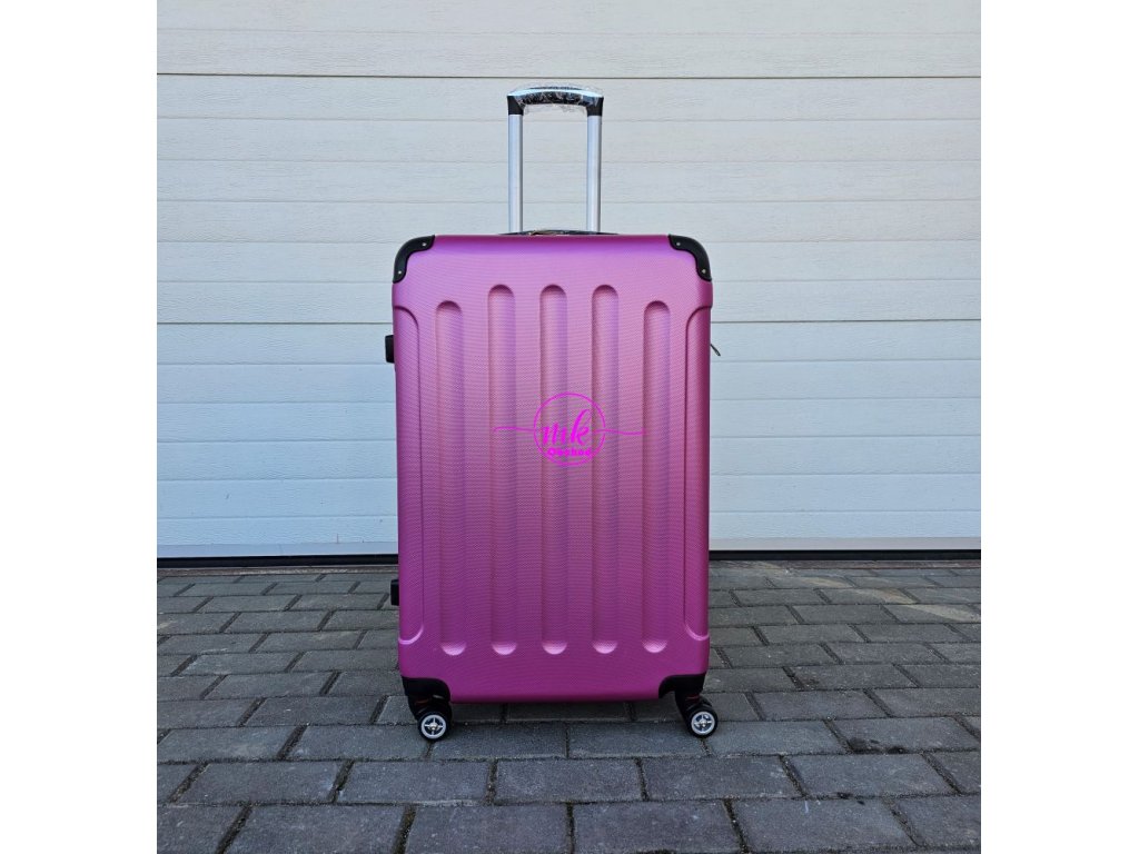 cestovní skořepinový kufr velký - růžová