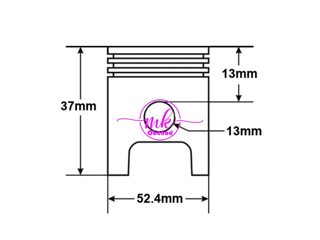 VÁLEC ATV 110 52,4mm ČEP 13mm KINGWAY JUNAK ZIPP 4T S HORIZONTÁLNÍM MOTOREM S OZNAČENÍM 152FMH PASUJE NA: BENZER-TEXAS FERRO-901 JUNAK-901/902 KINGWAY-STREET/ALPINUS KINROAD-CHOPPER/PY5 ZUMICO-RONIN/KNIGHT ČÍNSKÉ ČTYŘKOLKY, MOPEDY, CROSSY