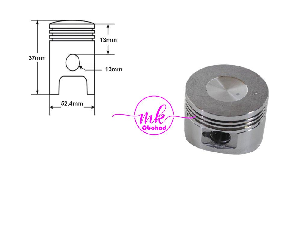 VÁLEC ATV 110 52,4mm ČEP 13mm SADA. MOTOR HORIZONTÁLNÍ S OZNAČENÍM 152FMH VYSKYTUJÍCÍ SE V ATV ČÍNSKÉ ČTYŘKOLKY, MOPEDY STREET, CROSS, CHOPPER