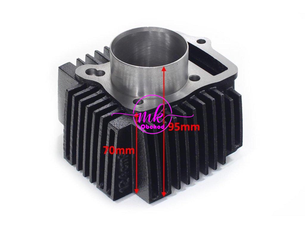 VÁLEC ATV 110 52,4mm ČEP 13mm SADA S HLAVOU ČERNÁ TZ MOTOR HORIZONTÁLNÍ S OZNAČENÍM 152FMH VYSKYTUJÍCÍ SE V ATV ČÍNSKÉ ČTYŘKOLKY, MOPEDY STREET, CROSS, CHOPPER